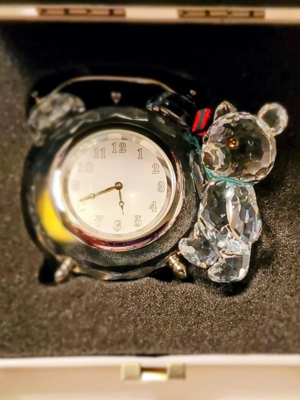Swarovski Kris Bear Table Clock